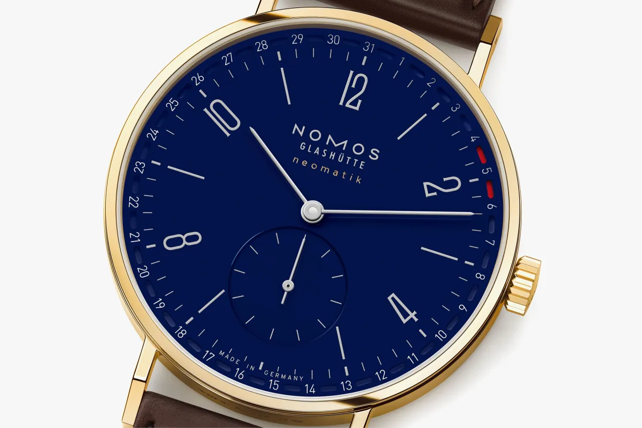 NOMOS Glashütte Tangente Gold Neomatik 38 Update DIE ZEIT 195S2 detay görseli 2