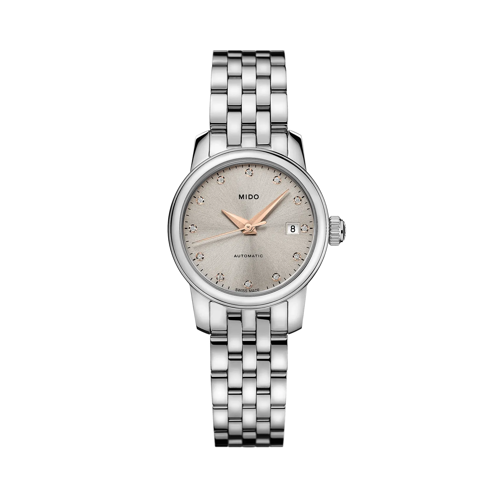 Mido Baroncelli Lady Twenty Five Otomatik Rhodium M0390071107600