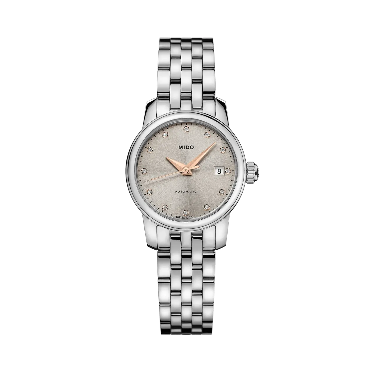 Mido Baroncelli Lady Twenty Five Otomatik Rhodium M0390071107600