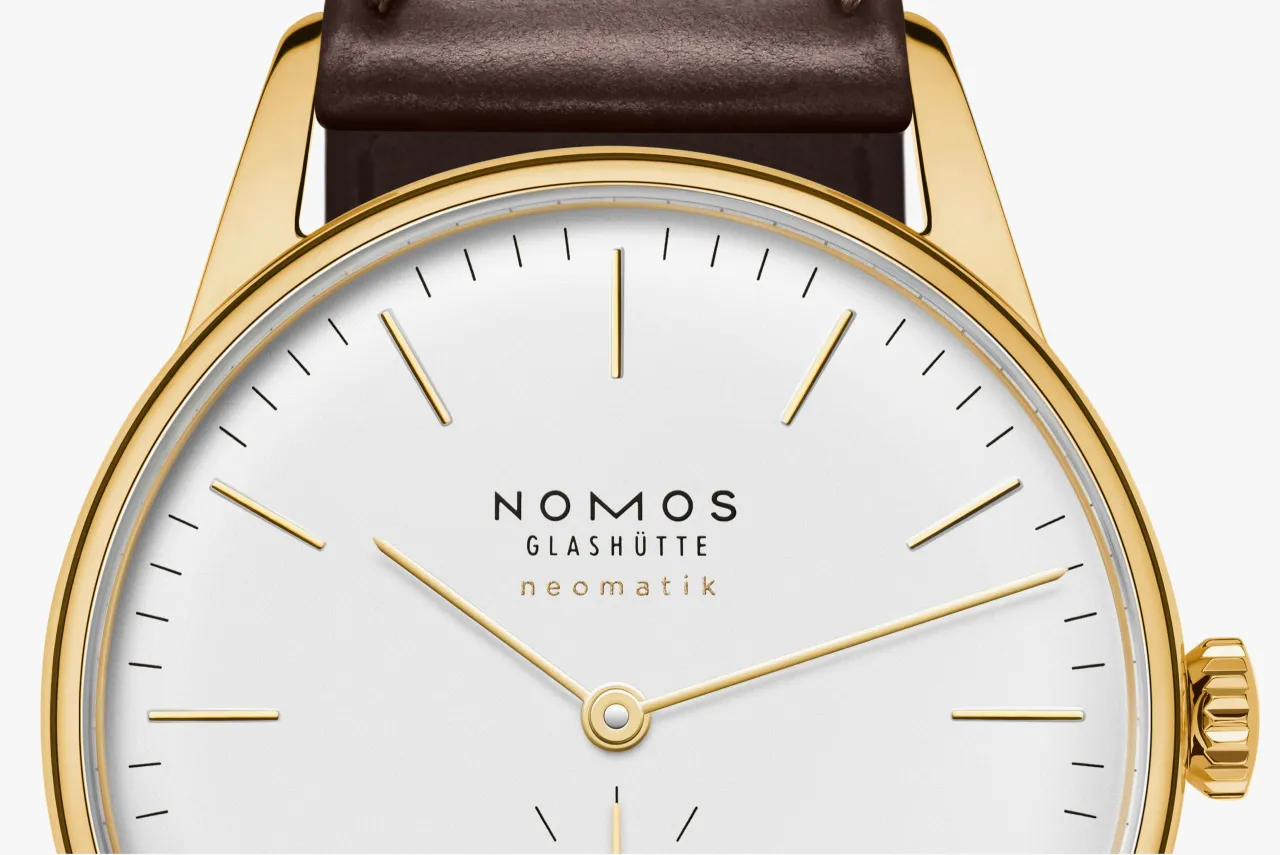 NOMOS Glashütte Orion Gold Neomatik Doré Otomatik 349 detay görseli 1