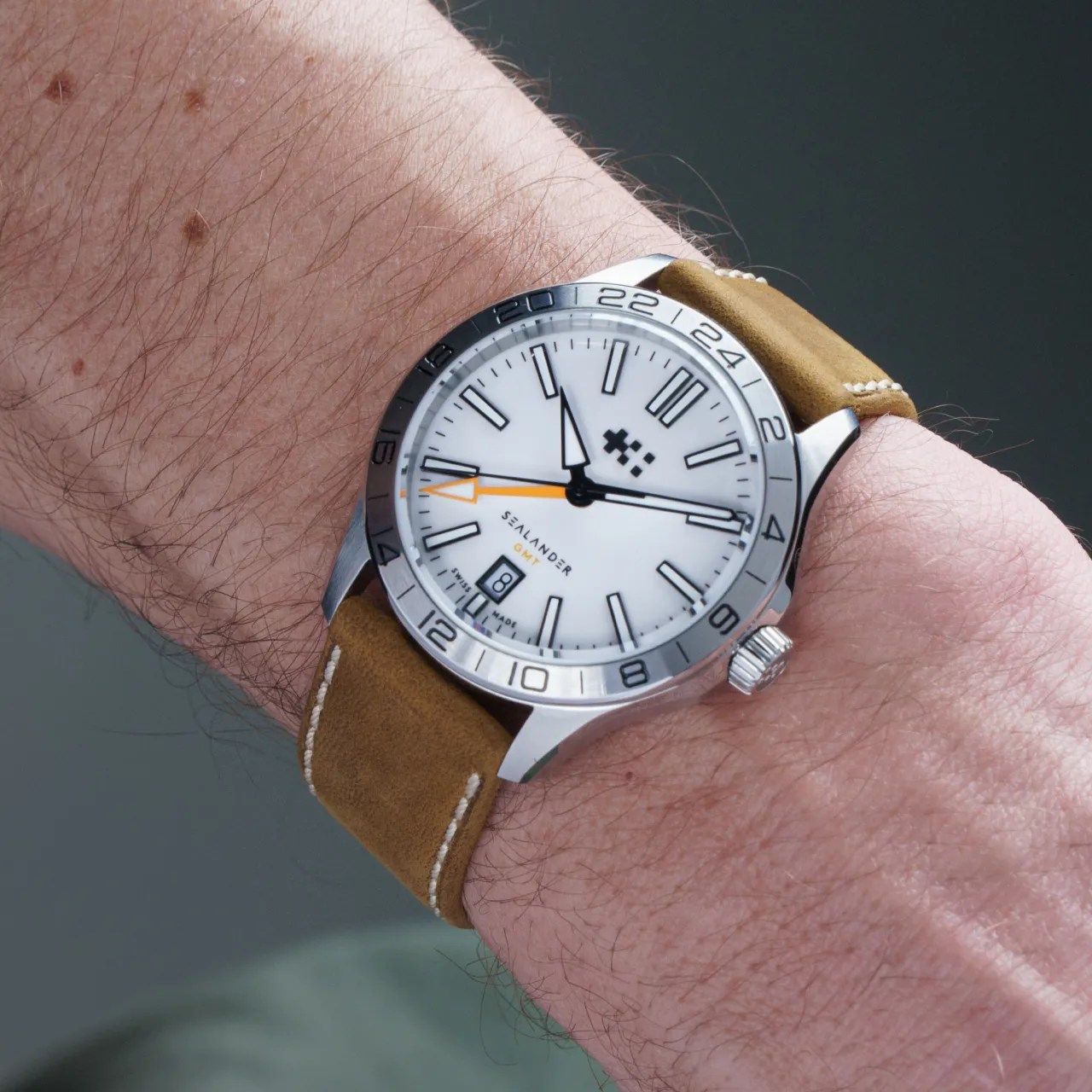 Christopher Ward C63 Sealander GMT Otomatik Beyaz C6342AGM4S00W0VC detay görseli 1