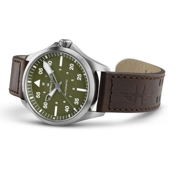 Hamilton Khaki Aviation Pilot Auto Otomatik Yeşil H76305560 detay görseli 1