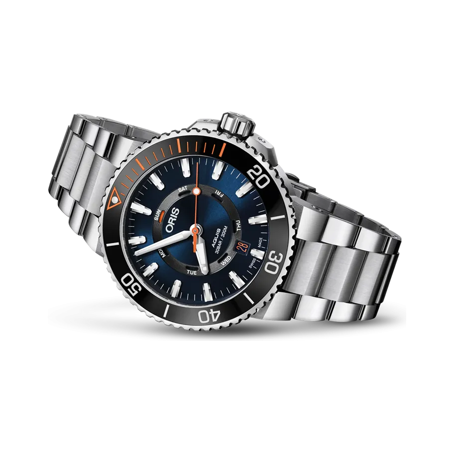 Oris Aquis Staghorn Restoration Limited Edition Otomatik Mavi 0173577344185SETMB