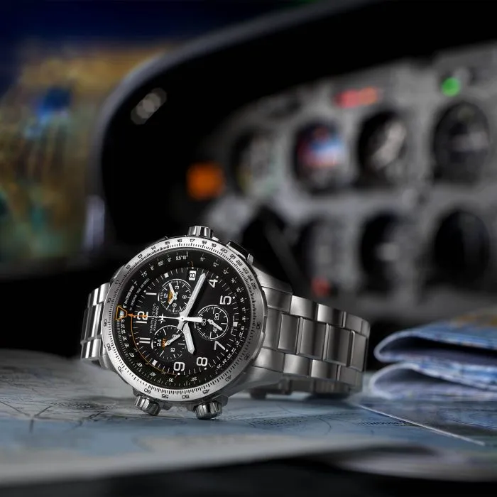 Hamilton Khaki Aviation X-Wind GMT Chrono Quartz Black H77912135 detay görseli 1