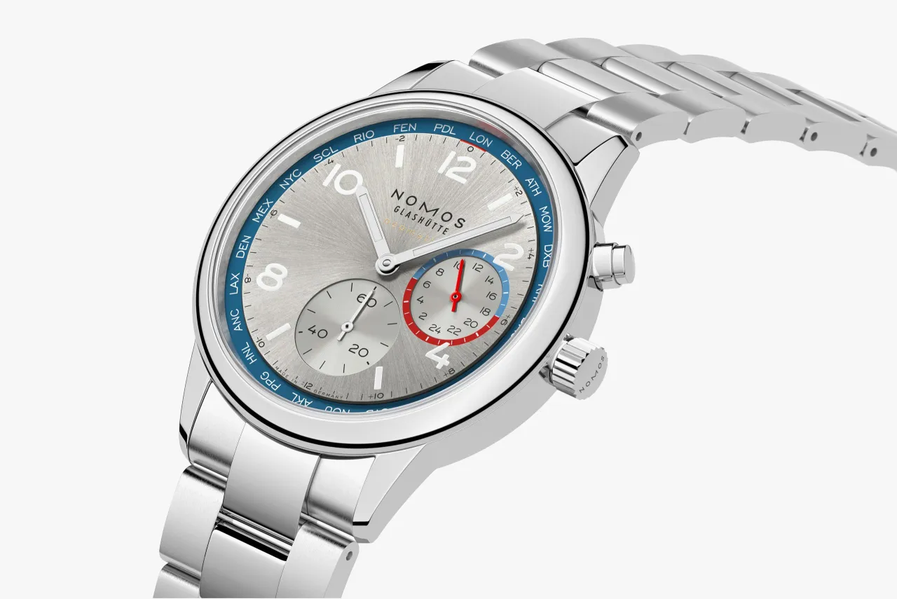 NOMOS Glashütte Club Sport Neomatik Worldtimer Silver Otomatik 791SB detay görseli 1