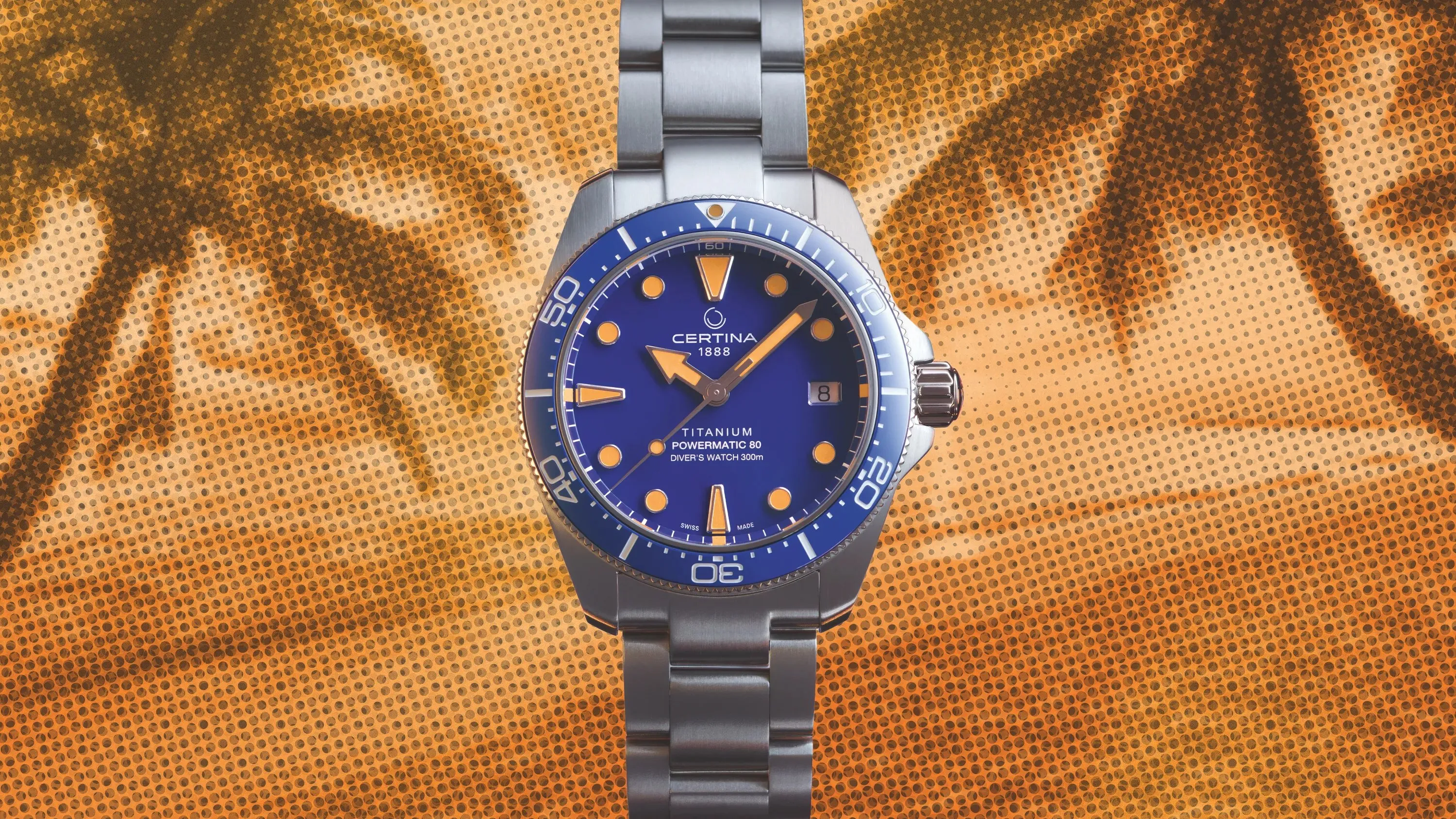 Certina DS Action Diver 38mm Titanium Otomatik Blue C0488074404100 detay görseli 5