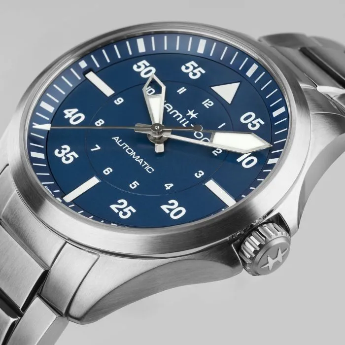 Hamilton Khaki Aviation Pilot Auto 39mm Otomatik Mavi H76305140 detay görseli 3