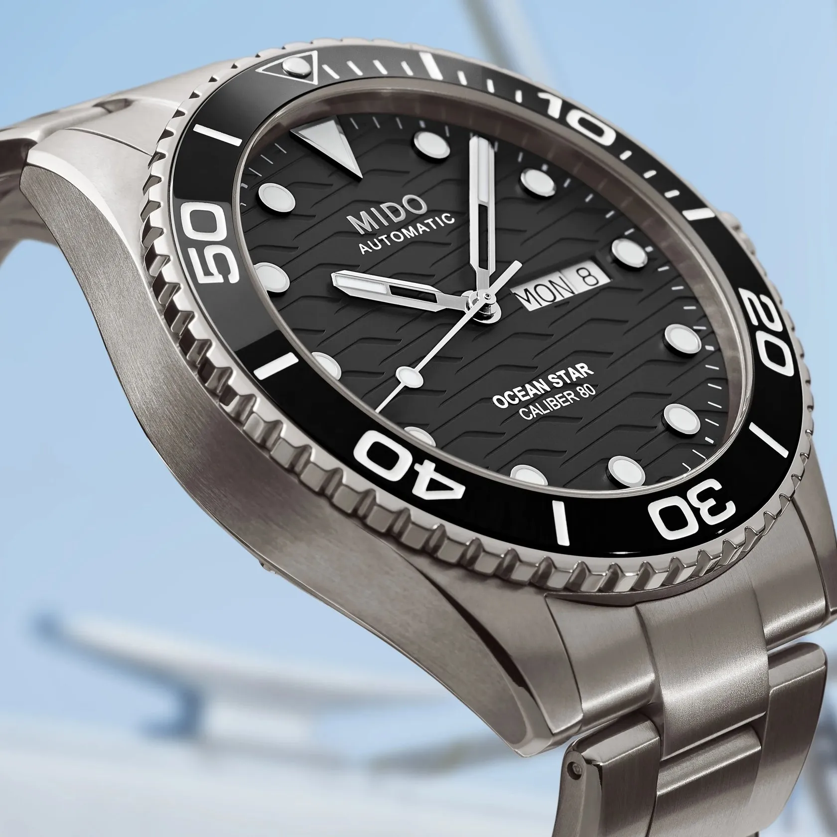 Mido Ocean Star 200C Titanium Otomatik Siyah M0424304405100 detay görseli 4