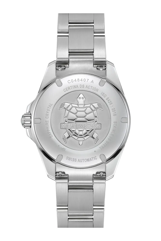 Certina DS Action Diver 40.5mm Powermatic 80 Otomatik Siyah C0484071105101 detay görseli 2