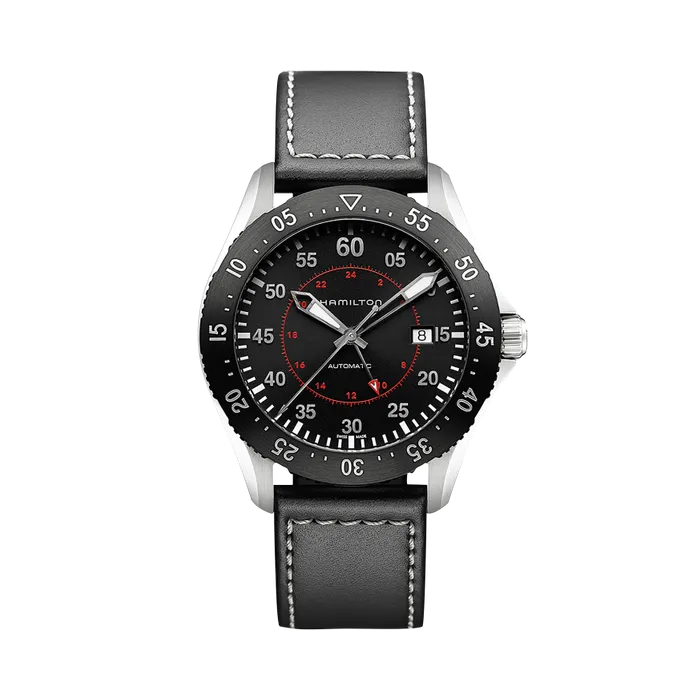 Hamilton Khaki Aviation Khaki Pilot GMT Auto Otomatik Siyah H76755735