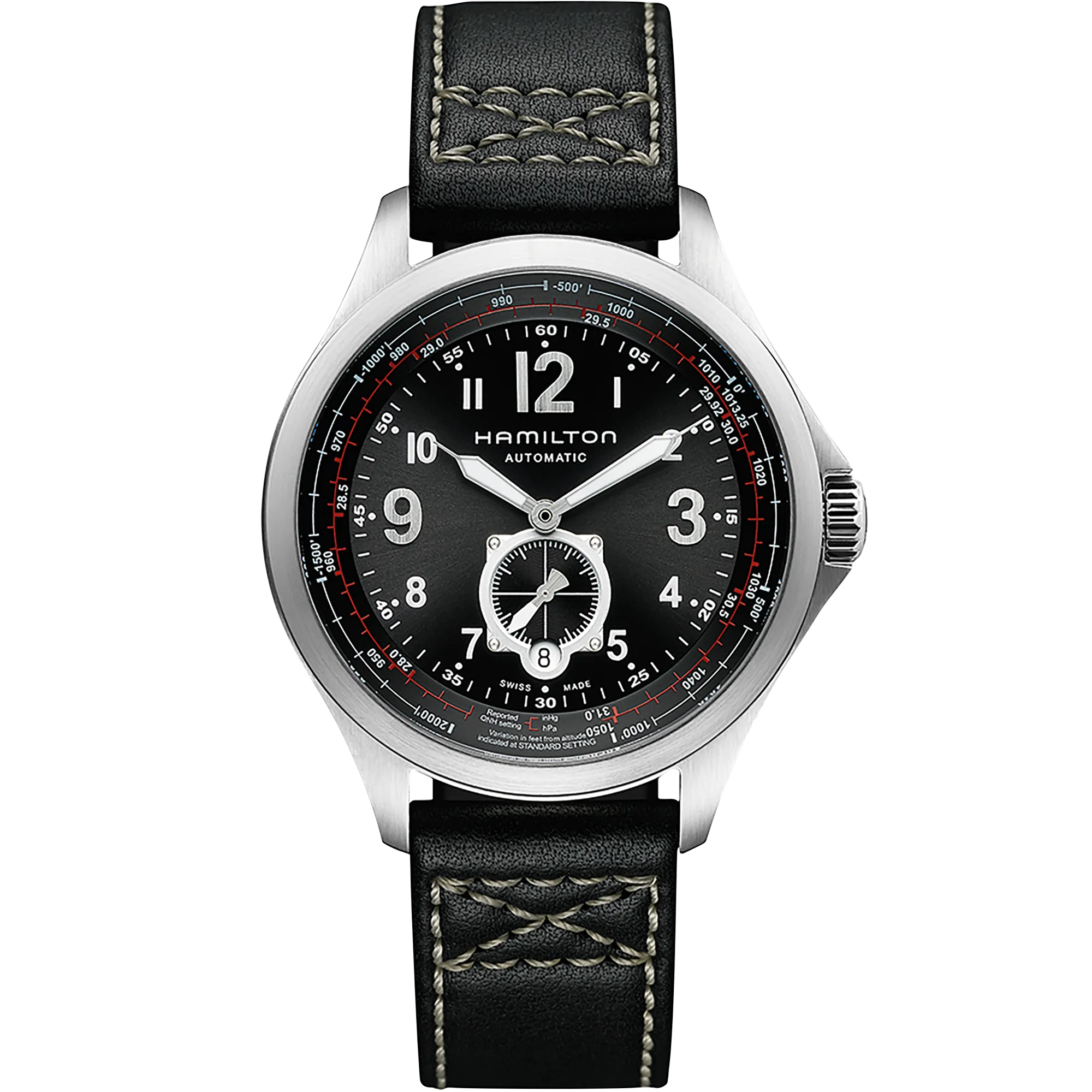 Hamilton Khaki Aviation Khaki QNE Auto Otomatik Siyah H76655733 detay görseli 1