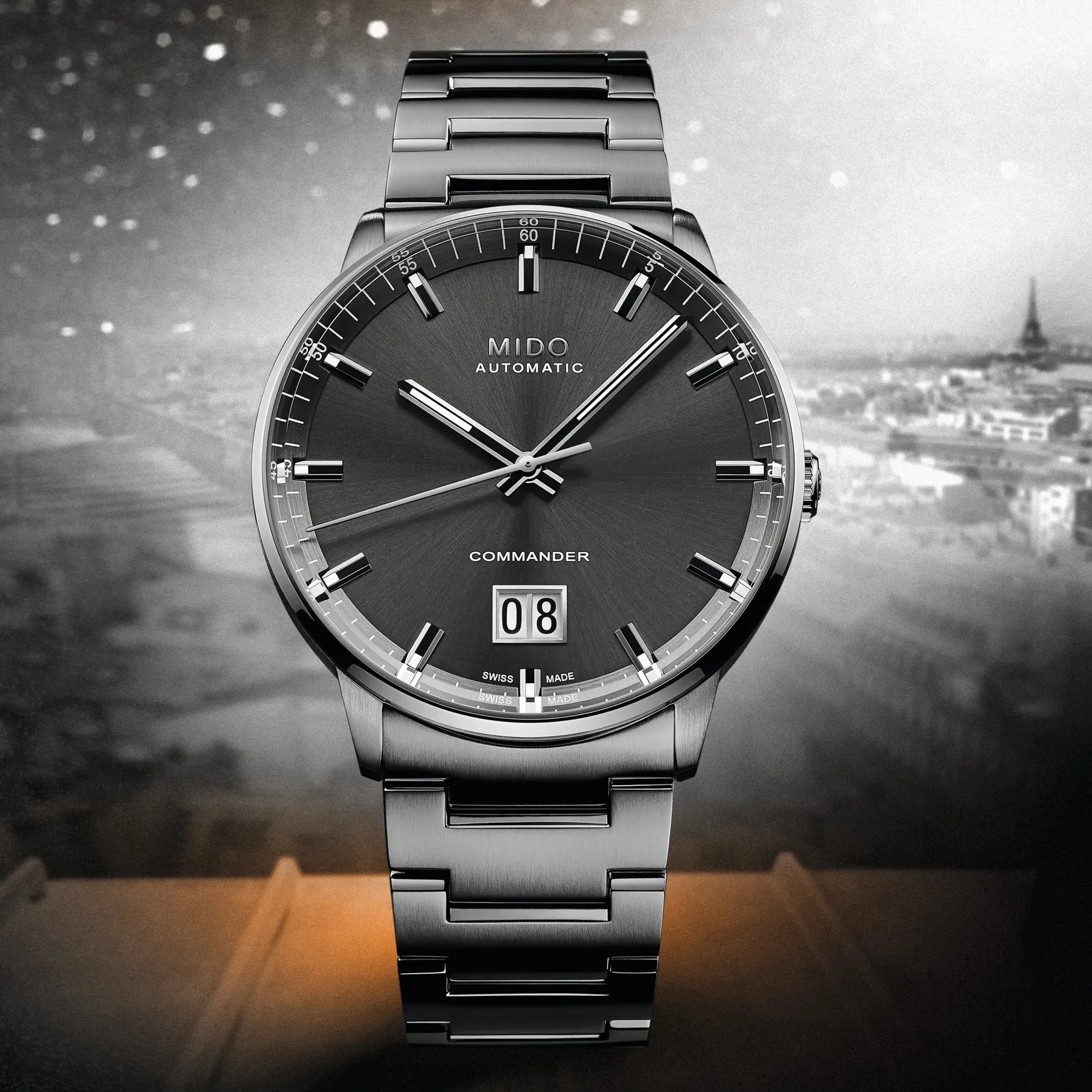 Mido Commander Big Date Otomatik Anthracite M0216261106100 detay görseli 2