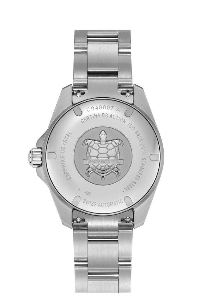 Certina DS Action Diver 38mm Powermatic 80 Otomatik Siyah C0488071105100 detay görseli 2