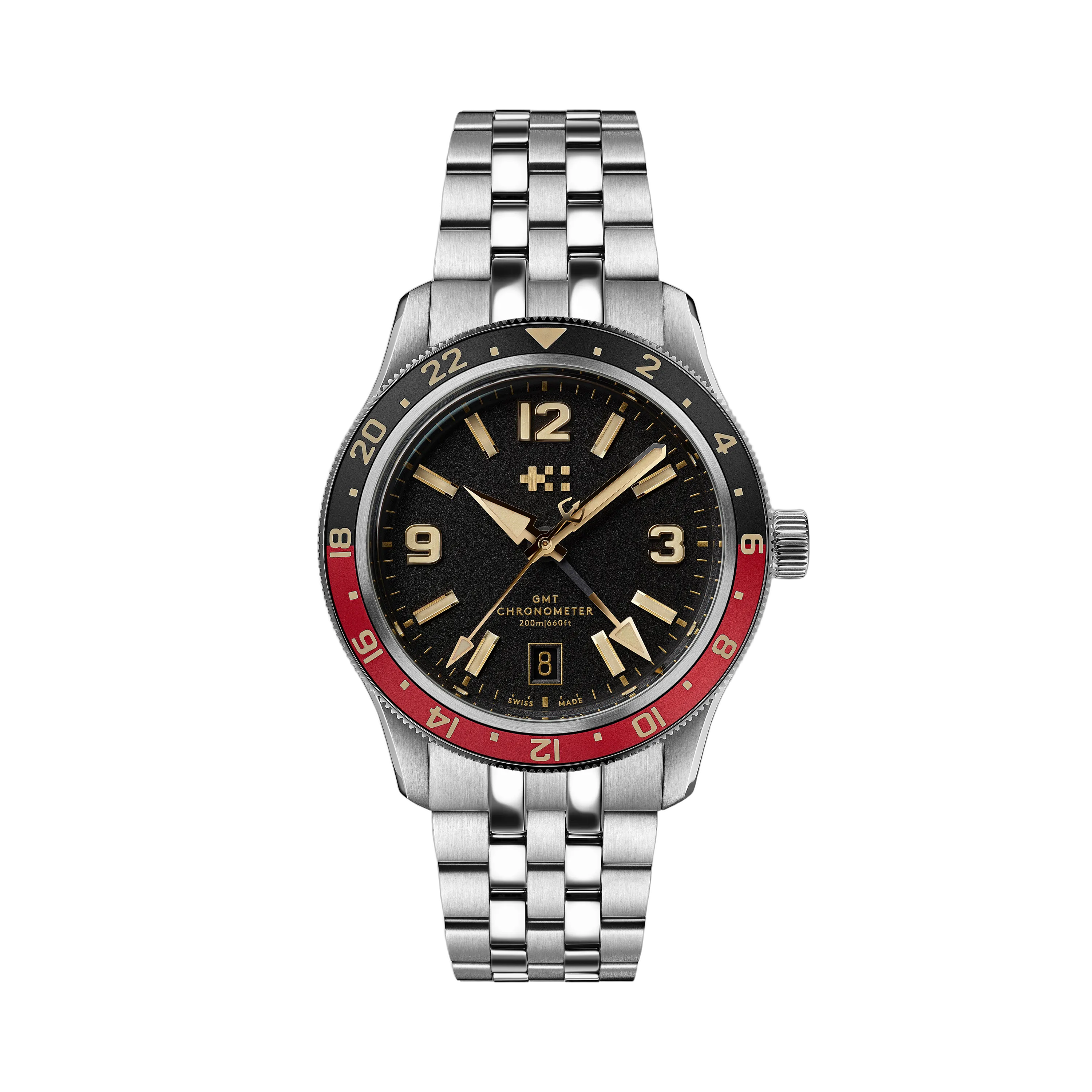 Christopher Ward C60 Trident Biscay GMT Otomatik Siyah C6042AGM1S0RK0B1