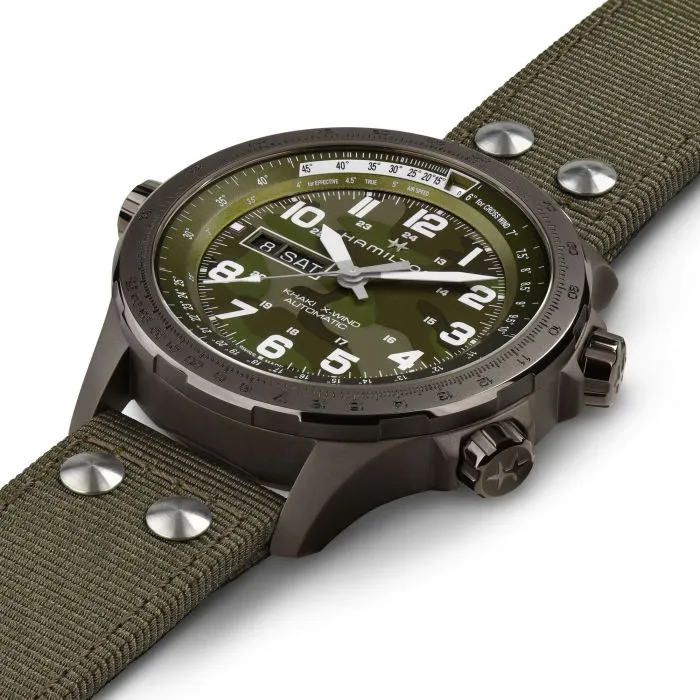 Hamilton Khaki Aviation X-Wind Auto Otomatik Yeşil H77775960 detay görseli 1