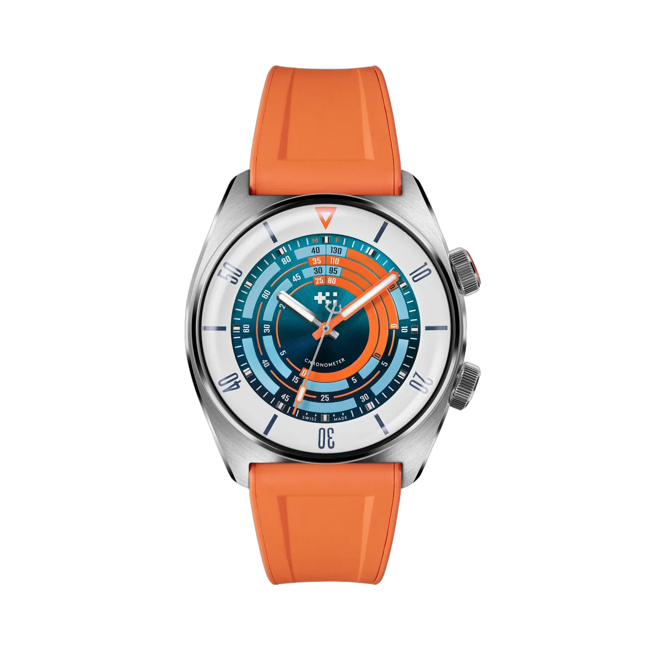 Christopher Ward C65 Super Compressor Elite Otomatik Mavi Turuncu C6541CSC2S0WB0RO
