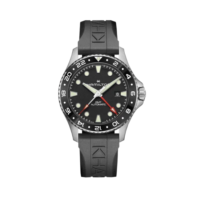 Beğenmek için çift tıkla Hamilton Khaki Navy Scuba Auto GMT 43mm Black H82555330 Görsel 1
