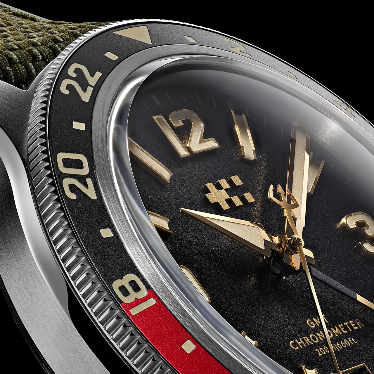 Christopher Ward C60 Trident Biscay GMT Otomatik Siyah C6039AGM1S0RK0HK detay görseli 2