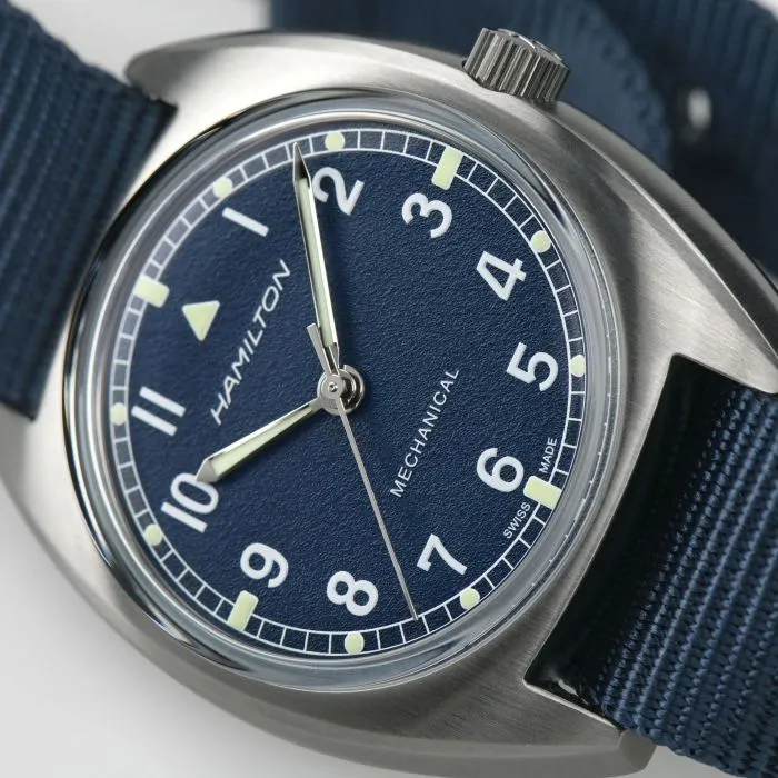 Hamilton Khaki Aviation Pilot Pioneer Mechanical Mavi H76419941 detay görseli 3