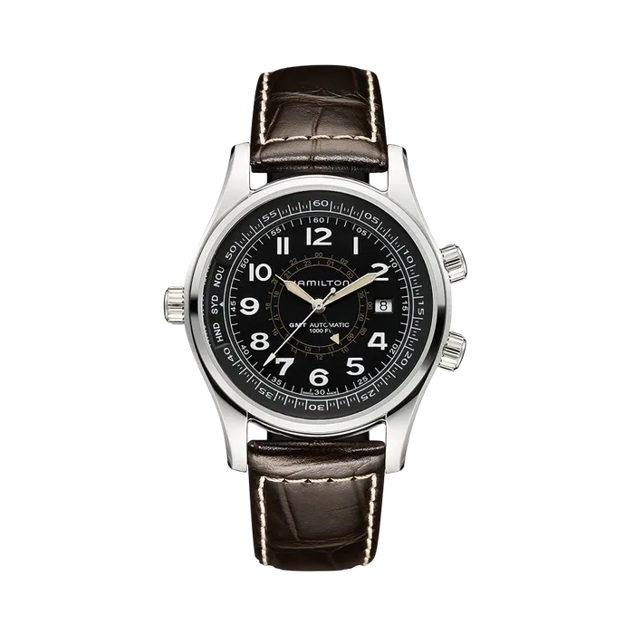 Hamilton Khaki Navy Khaki UTC Auto Otomatik Siyah H77505535