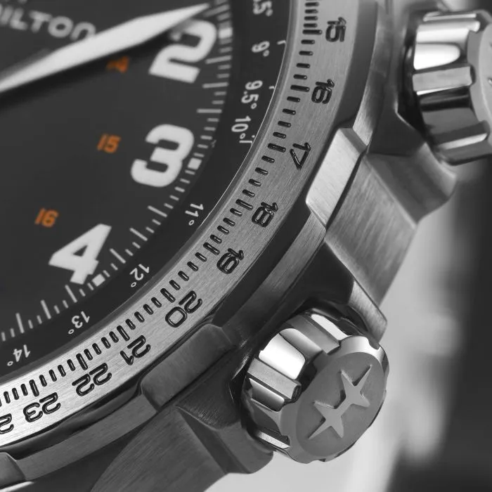 Hamilton Khaki Aviation X-Wind Day Date Auto Otomatik Siyah H77755133 detay görseli 2
