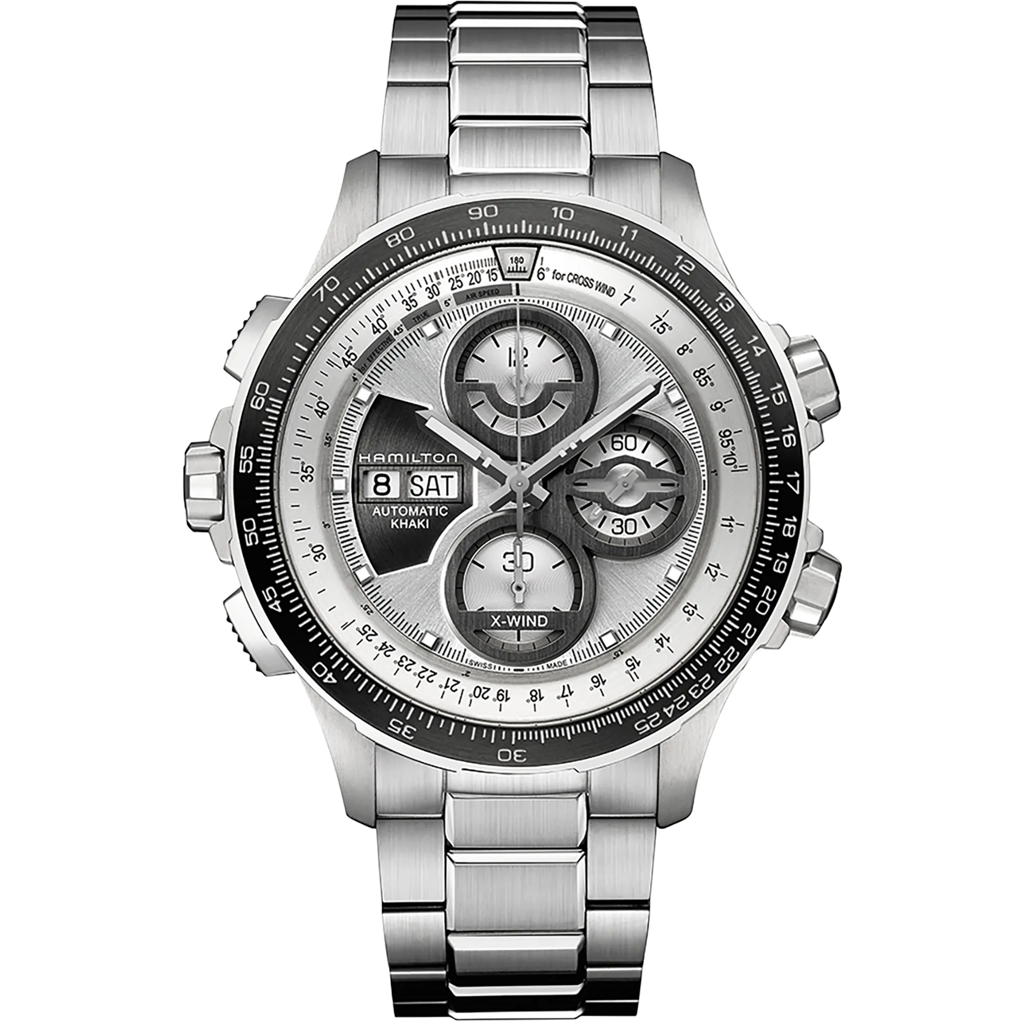 Hamilton Khaki Aviation X-Wind Auto Chrono Otomatik Silver H77726151 detay görseli 1