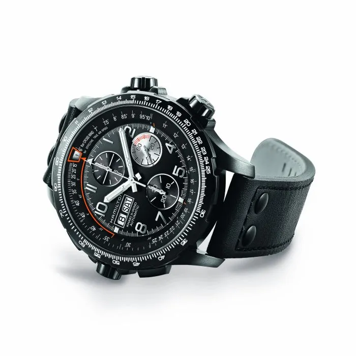 Hamilton Khaki Aviation X-Wind Auto Chrono Otomatik Siyah H77736733 detay görseli 4