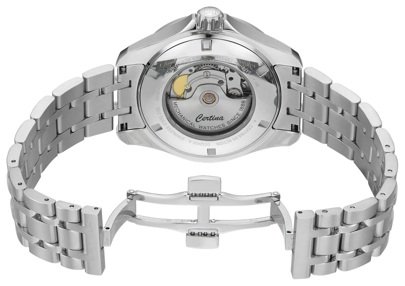 Certina DS Action Day Date Powermatic 80 Otomatik Siyah C0324301105100 detay görseli 2