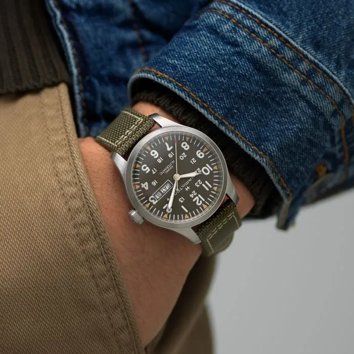 Hamilton Khaki Field Day Date Otomatik Gri H70535081 detay görseli 5