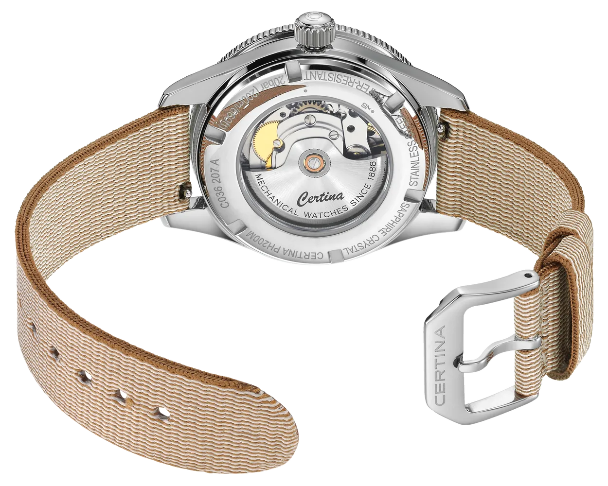 Certina DS PH200M 39mm Powermatic 80 Otomatik Mother Of Pearl C0362071811600 detay görseli 3