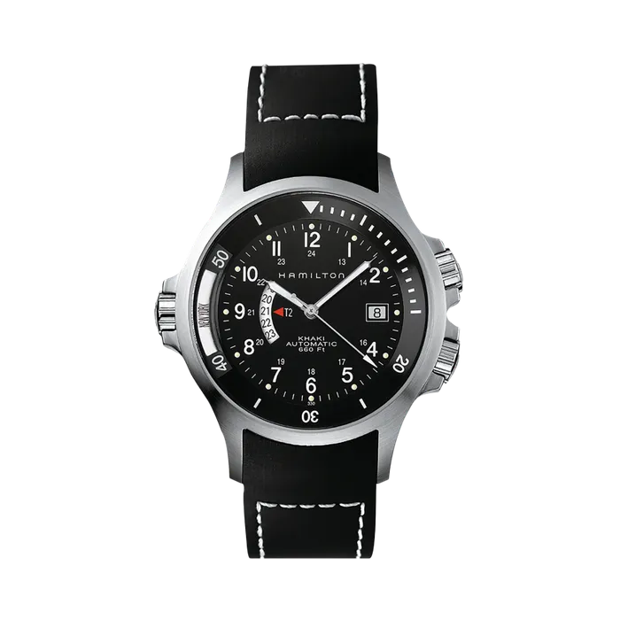 Hamilton Khaki Navy GMT Auto Otomatik Siyah H77615333