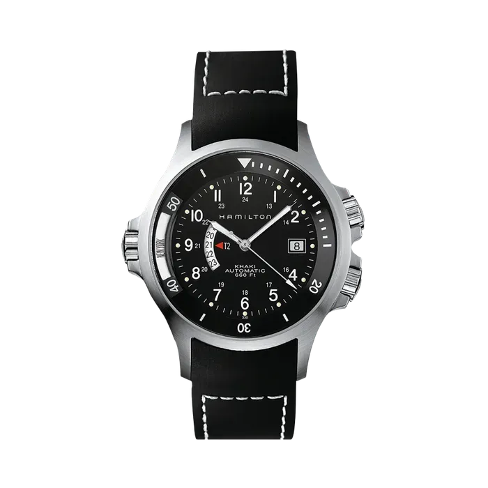 Hamilton Khaki Navy GMT Auto Otomatik Siyah H77615333