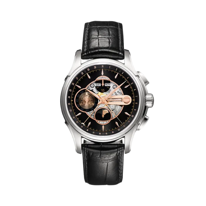 Hamilton Jazzmaster Moonphase Auto Chrono Siyah H32696731