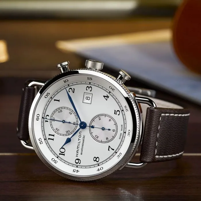 Hamilton Khaki Navy Pioneer Auto Chrono Otomatik Silver H77706553 detay görseli 2