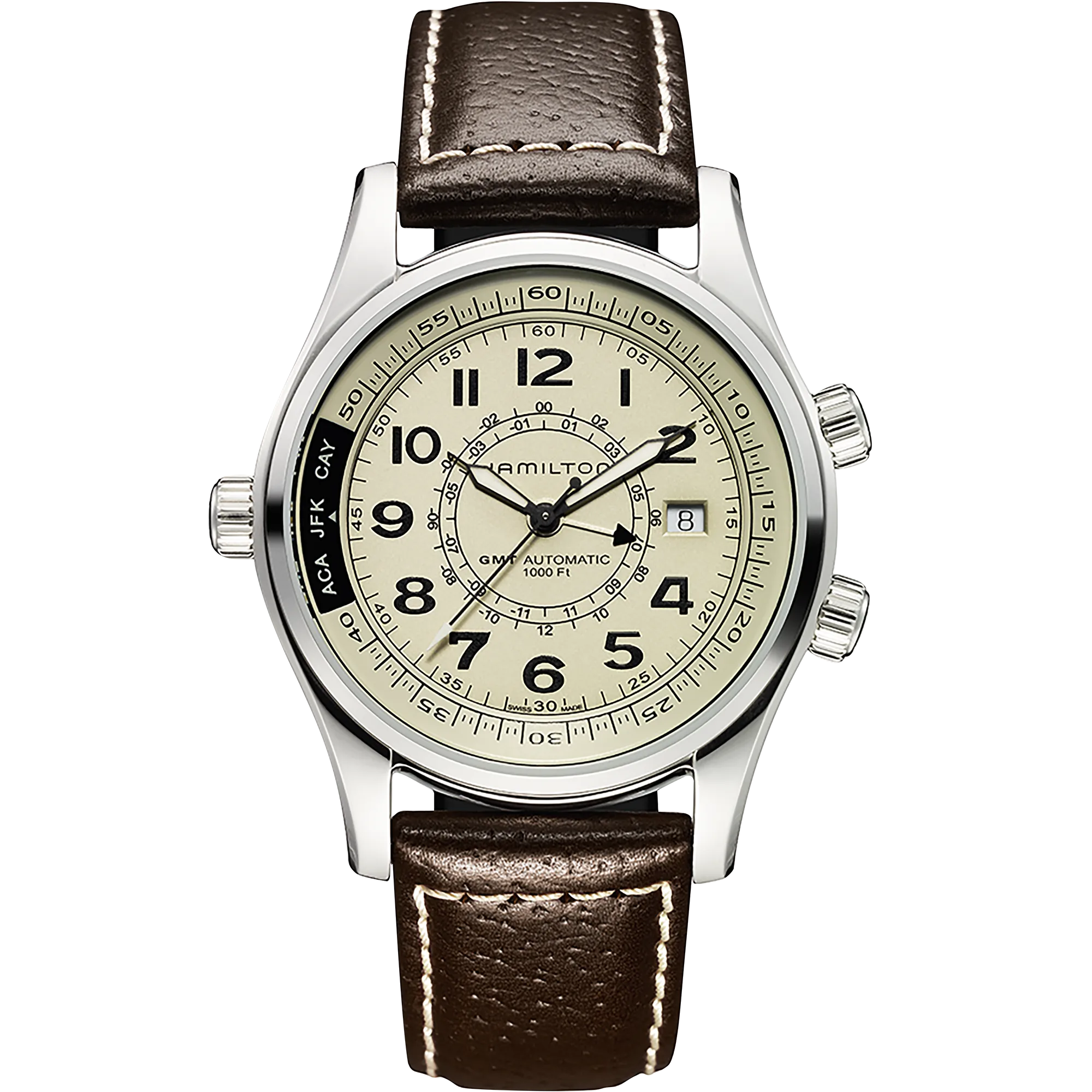 Hamilton Khaki Navy Khaki UTC Auto Beige H77525553 detay görseli 1
