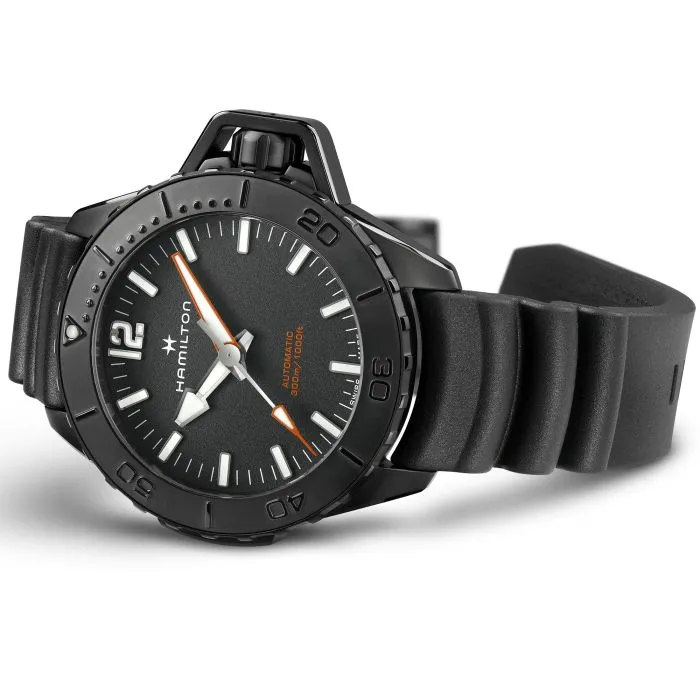 Hamilton Khaki Navy Frogman Otomatik Siyah H77855330 detay görseli 5