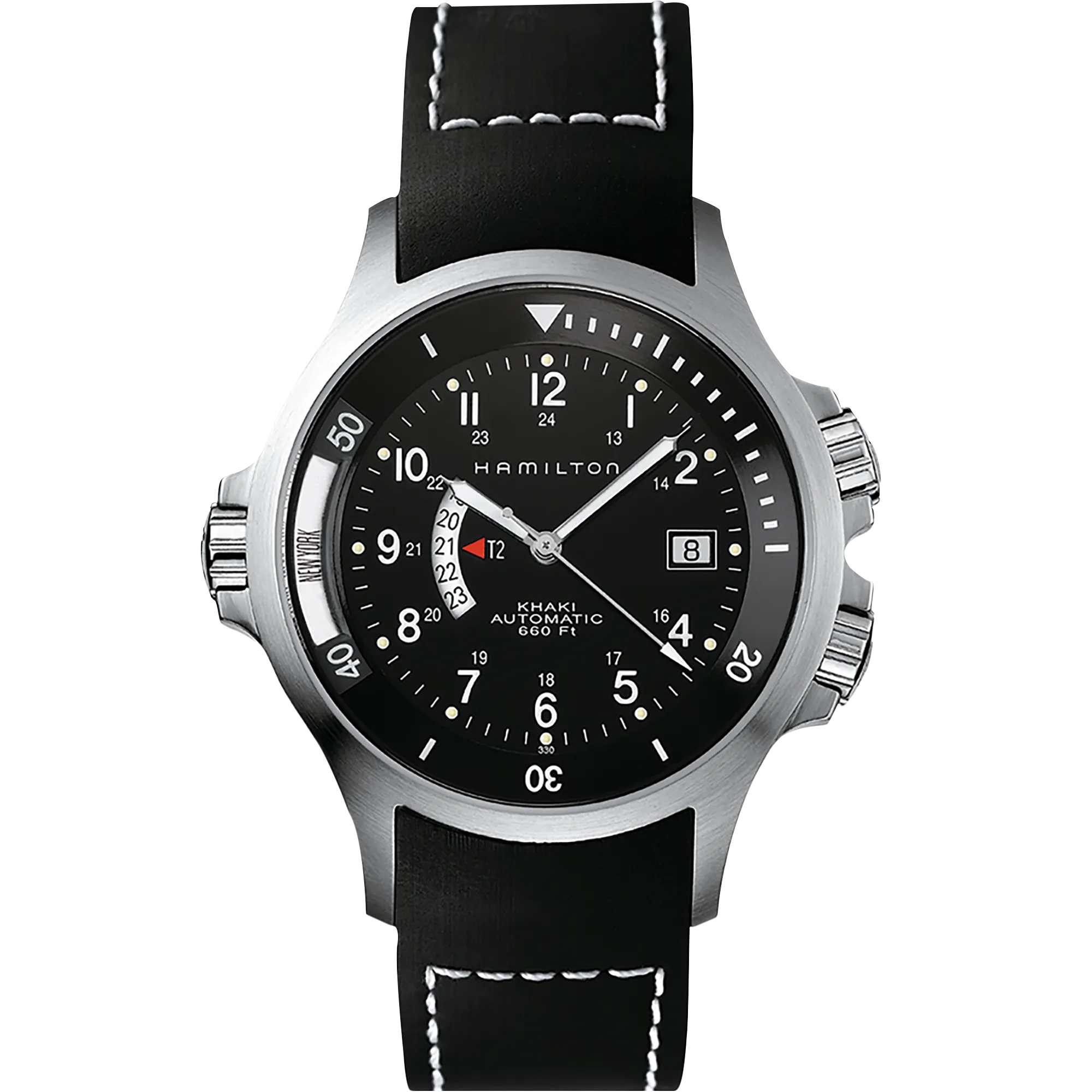 Hamilton Khaki Navy GMT Auto Otomatik Siyah H77615333 detay görseli 1
