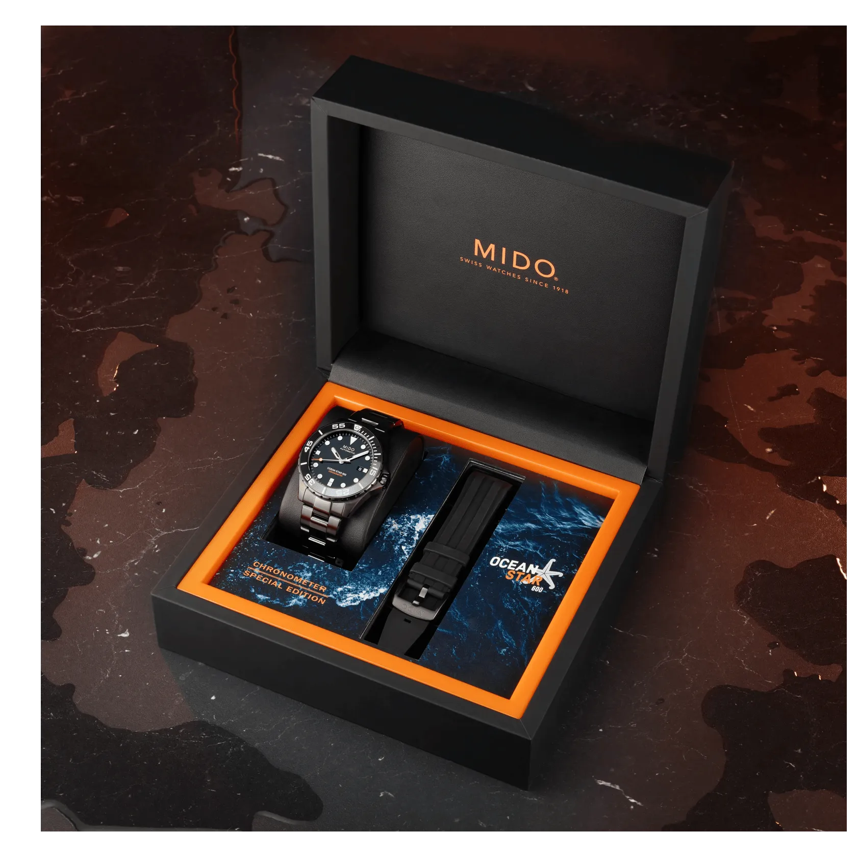 Mido Ocean Star 600 Chronometer Otomatik Siyah M0266083305100 detay görseli 4