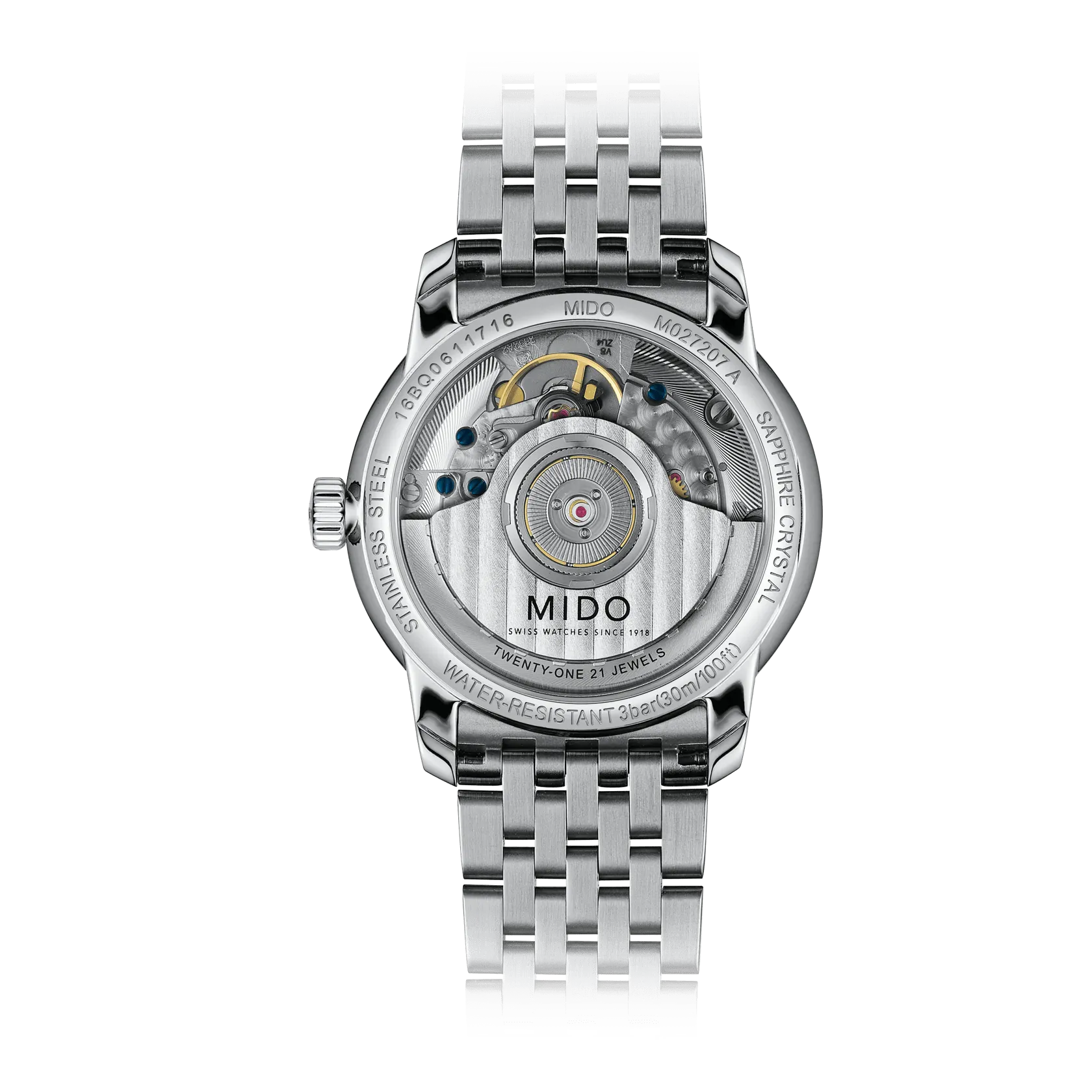 Mido Baroncelli Heritage Lady Otomatik Beyaz M0272071101000 detay görseli 1