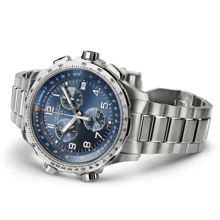 Hamilton Khaki Aviation X-Wind GMT Chrono Quartz Blue H77922141 detay görseli 2
