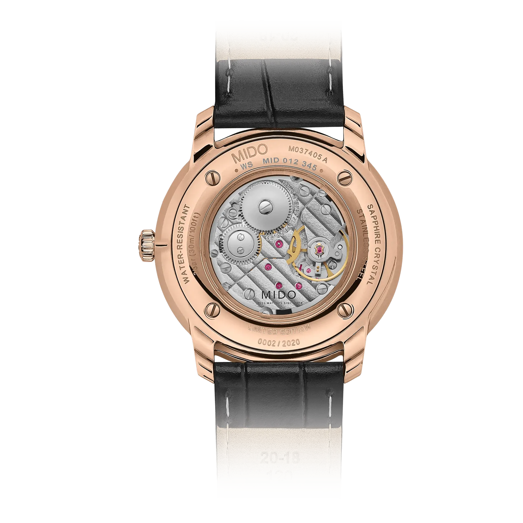 Mido Baroncelli Mechanical Siyah M0374053605000 detay görseli 1