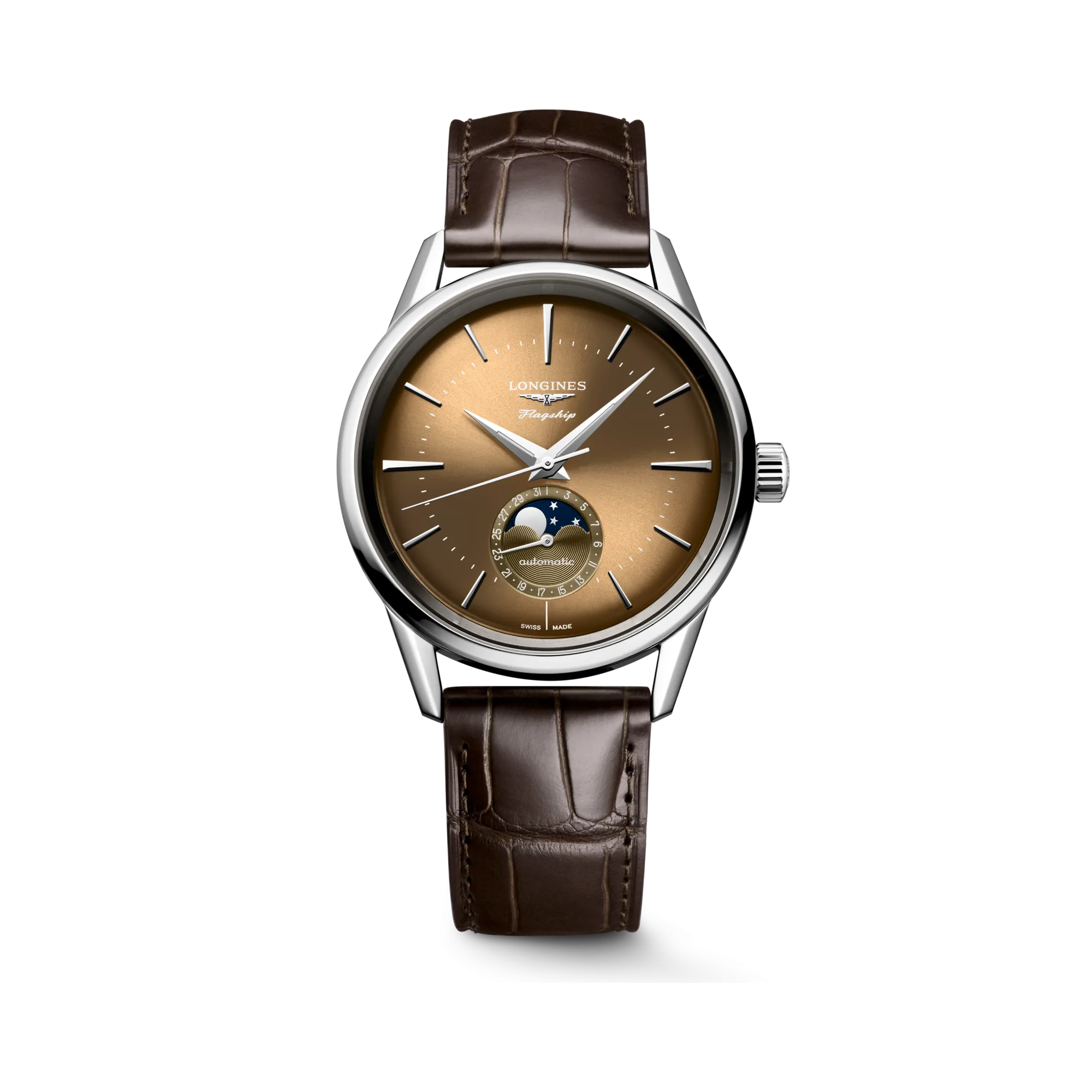 Longines Flagship Heritage Moonphase Otomatik Bej L48154622