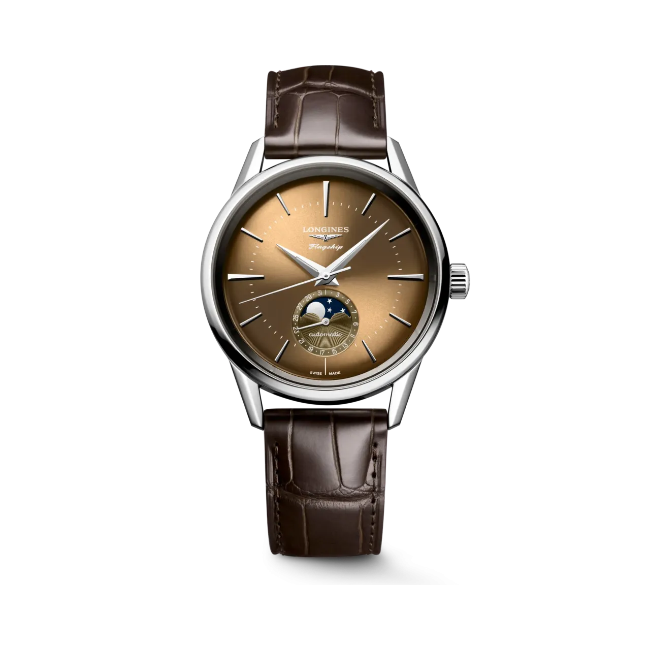 Longines Flagship Heritage Moonphase Otomatik Bej L48154622