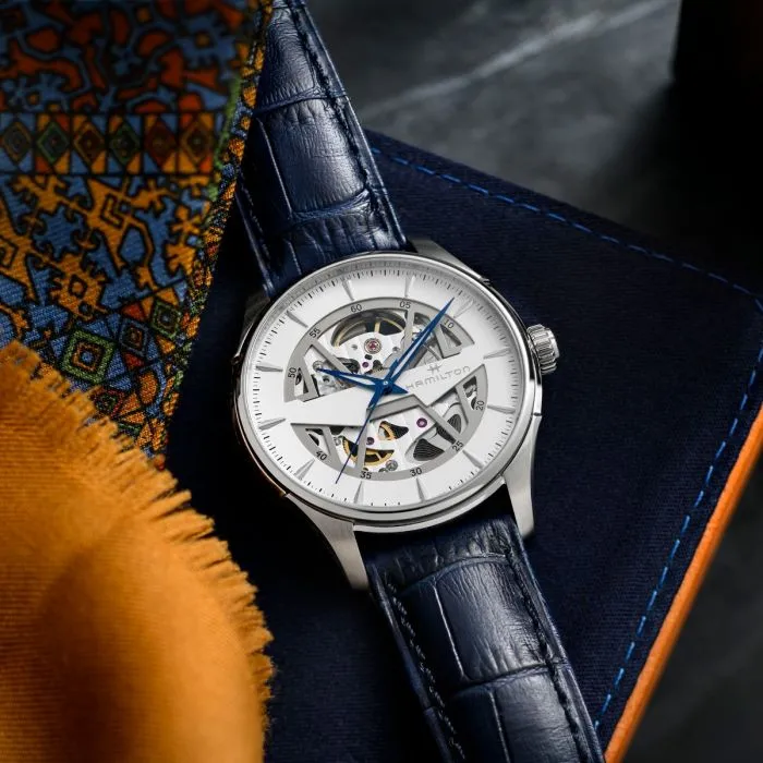 Hamilton Jazzmaster Skeleton Auto Beyaz H42535610 detay görseli 5