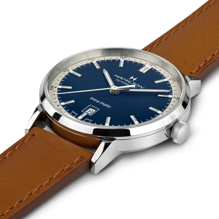 Hamilton American Classic Intra-Matic Auto Otomatik Mavi H38425540 detay görseli 2