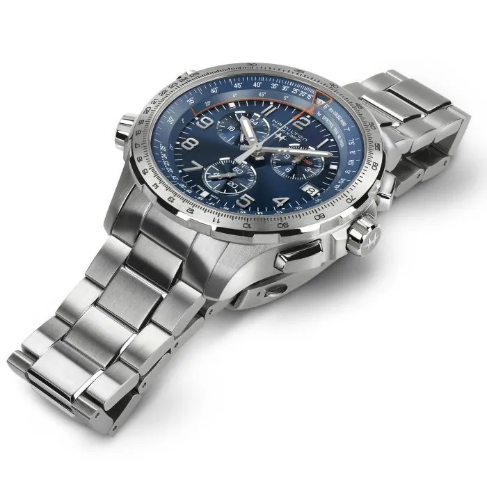 Hamilton Khaki Aviation X-Wind GMT Chrono Quartz Blue H77922141 detay görseli 1