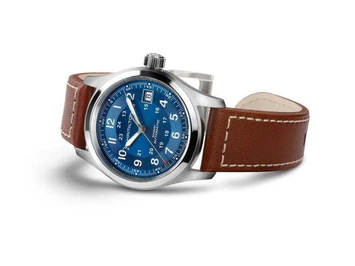 Hamilton Khaki Field Auto 38mm Otomatik Mavi H70455540 detay görseli 4