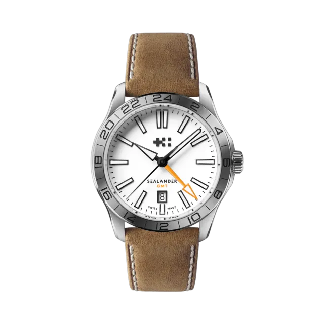 Beğenmek için çift tıkla Christopher Ward C63 Sealander GMT Otomatik Beyaz C6342AGM4S00W0VC Görsel 1