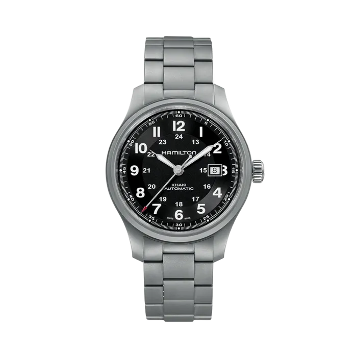 Hamilton Khaki Field Titanium Auto Siyah H70565133