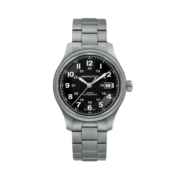 Hamilton Khaki Field Titanium Auto Siyah H70565133